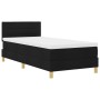 Cama Box Spring con Colchón Negra 100x200 cm Tela de , Camas y somieres - Ref: Foro24-3338820, Precio: 309,38 €, Descuento: %