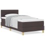 Cama con somier con colchón marrón oscuro 100x200 cm Tela de , Camas y somieres - Ref: Foro24-3338821, Precio: 339,26 €, Desc...