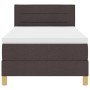Cama con somier con colchón marrón oscuro 100x200 cm Tela de , Camas y somieres - Ref: Foro24-3338821, Precio: 339,26 €, Desc...