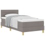 Cama con somier con colchón taupe 100x200 cm de tela de , Camas y somieres - Ref: Foro24-3338822, Precio: 351,01 €, Descuento: %