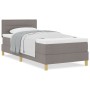Cama con somier con colchón taupe 100x200 cm de tela de , Camas y somieres - Ref: Foro24-3338822, Precio: 351,01 €, Descuento: %