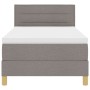 Cama con somier con colchón taupe 100x200 cm de tela de , Camas y somieres - Ref: Foro24-3338822, Precio: 351,01 €, Descuento: %