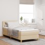 Cama con Base Reforzada y Colchón Crema 100x200 cm Tela de , Camas y somieres - Ref: Foro24-3338823, Precio: 305,74 €, Descue...