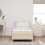 Cama con Base Reforzada y Colchón Crema 100x200 cm Tela de , Camas y somieres - Ref: Foro24-3338823, Precio: 305,74 €, Descue...