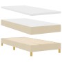 Cama con Base Reforzada y Colchón Crema 100x200 cm Tela de , Camas y somieres - Ref: Foro24-3338823, Precio: 305,74 €, Descue...