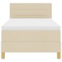 Cama con Base Reforzada y Colchón Crema 100x200 cm Tela de , Camas y somieres - Ref: Foro24-3338823, Precio: 305,74 €, Descue...