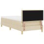 Cama con Base Reforzada y Colchón Crema 100x200 cm Tela de , Camas y somieres - Ref: Foro24-3338823, Precio: 305,74 €, Descue...