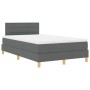 Base de Cama con Colchón Gris Oscuro 120x200 cm Tela de , Camas y somieres - Ref: Foro24-3338833, Precio: 392,96 €, Descuento: %