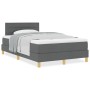Base de Cama con Colchón Gris Oscuro 120x200 cm Tela de , Camas y somieres - Ref: Foro24-3338833, Precio: 392,96 €, Descuento: %