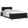 Cama con Resortes y Colchón Negra 120x200 cm Tela de , Camas y somieres - Ref: Foro24-3338834, Precio: 387,97 €, Descuento: %