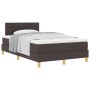 Cama con base de muelles con colchón marrón oscuro 120x200 cm de tela de , Camas y somieres - Ref: Foro24-3338835, Precio: 37...