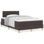Cama con base de muelles con colchón marrón oscuro 120x200 cm de tela de , Camas y somieres - Ref: Foro24-3338835, Precio: 37...