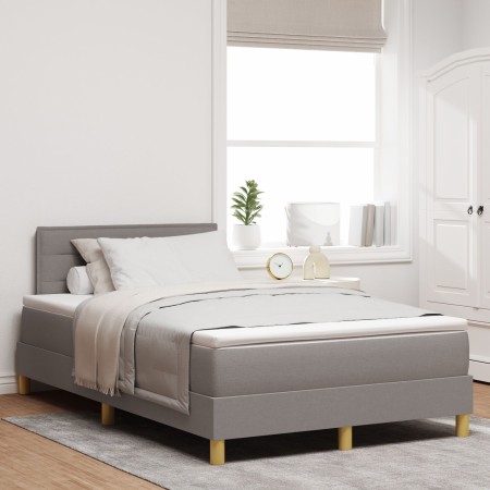 Cama Box Spring con Colchón Topo 120x200 cm Tela de , Camas y somieres - Ref: Foro24-3338836, Precio: 370,37 €, Descuento: %