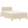 Cama con Base y Colchón Crema 120x200 cm Tela de , Camas y somieres - Ref: Foro24-3338837, Precio: 390,82 €, Descuento: %