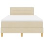 Cama con Base y Colchón Crema 120x200 cm Tela de , Camas y somieres - Ref: Foro24-3338837, Precio: 390,82 €, Descuento: %