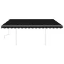 Toldo manual retráctil con LED gris antracita 4x3,5 m de vidaXL, Toldos - Ref: Foro24-3070024, Precio: 466,73 €, Descuento: %