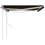 Toldo manual retráctil con LED gris antracita 4x3,5 m de vidaXL, Toldos - Ref: Foro24-3070024, Precio: 491,05 €, Descuento: %