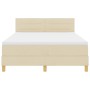 Cama con Box Spring y Colchón Crema 140x190 cm Tela de , Camas y somieres - Ref: Foro24-3338844, Precio: 405,37 €, Descuento: %