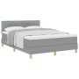 Cama Box Spring con Colchón Gris Claro 140x200 cm Tela de , Camas y somieres - Ref: Foro24-3338846, Precio: 418,72 €, Descuen...