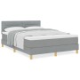 Cama Box Spring con Colchón Gris Claro 140x200 cm Tela de , Camas y somieres - Ref: Foro24-3338846, Precio: 418,72 €, Descuen...
