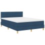 Cama con Box Spring con Colchón Azul 140x200 cm Tela de , Camas y somieres - Ref: Foro24-3338852, Precio: 450,97 €, Descuento: %