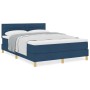 Cama con Box Spring con Colchón Azul 140x200 cm Tela de , Camas y somieres - Ref: Foro24-3338852, Precio: 450,97 €, Descuento: %
