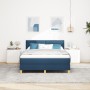 Cama con Box Spring con Colchón Azul 140x200 cm Tela de , Camas y somieres - Ref: Foro24-3338852, Precio: 450,97 €, Descuento: %