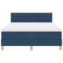 Cama con Box Spring con Colchón Azul 140x200 cm Tela de , Camas y somieres - Ref: Foro24-3338852, Precio: 450,97 €, Descuento: %