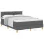 Cama Box Spring con colchón gris oscuro 160x200 cm tela de , Camas y somieres - Ref: Foro24-3338854, Precio: 501,94 €, Descue...