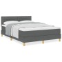 Cama Box Spring con colchón gris oscuro 160x200 cm tela de , Camas y somieres - Ref: Foro24-3338854, Precio: 501,94 €, Descue...