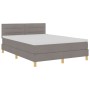 Cama con Base de Resortes y Colchón Taupe 160x200 cm Tela de , Camas y somieres - Ref: Foro24-3338857, Precio: 501,07 €, Desc...