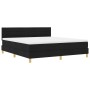 Cama Box Spring con Colchón Negra 180x200 cm Tela de , Camas y somieres - Ref: Foro24-3338862, Precio: 554,93 €, Descuento: %