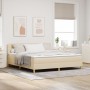 Cama con Box Spring con Colchón Crema 180x200 cm Tela de , Camas y somieres - Ref: Foro24-3338865, Precio: 572,69 €, Descuent...