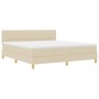 Cama con Box Spring con Colchón Crema 180x200 cm Tela de , Camas y somieres - Ref: Foro24-3338865, Precio: 572,69 €, Descuent...