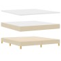 Cama con Box Spring con Colchón Crema 180x200 cm Tela de , Camas y somieres - Ref: Foro24-3338865, Precio: 572,69 €, Descuent...