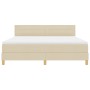 Cama con Box Spring con Colchón Crema 180x200 cm Tela de , Camas y somieres - Ref: Foro24-3338865, Precio: 572,69 €, Descuent...