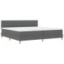 Cama Box Spring con Colchón Gris Oscuro 200x200 cm Tela de , Camas y somieres - Ref: Foro24-3338868, Precio: 597,12 €, Descue...