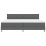 Cama Box Spring con Colchón Gris Oscuro 200x200 cm Tela de , Camas y somieres - Ref: Foro24-3338868, Precio: 597,12 €, Descue...