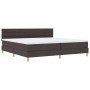 Cama con Box Spring con Colchón Marrón Oscuro 200x200 cm Tela de , Camas y somieres - Ref: Foro24-3338870, Precio: 606,63 €, ...