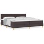 Cama con Box Spring con Colchón Marrón Oscuro 200x200 cm Tela de , Camas y somieres - Ref: Foro24-3338870, Precio: 606,63 €, ...