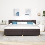 Cama con Box Spring con Colchón Marrón Oscuro 200x200 cm Tela de , Camas y somieres - Ref: Foro24-3338870, Precio: 606,63 €, ...