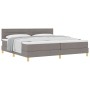 Cama Box Spring con Colchón Taupe 200x200 cm Tela de , Camas y somieres - Ref: Foro24-3338871, Precio: 631,80 €, Descuento: %