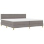 Cama Box Spring con Colchón Taupe 200x200 cm Tela de , Camas y somieres - Ref: Foro24-3338871, Precio: 631,80 €, Descuento: %