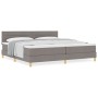 Cama Box Spring con Colchón Taupe 200x200 cm Tela de , Camas y somieres - Ref: Foro24-3338871, Precio: 631,80 €, Descuento: %
