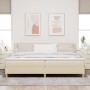 Cama con Base de Resortes con Colchón Crema 200x200 cm Tela de , Camas y somieres - Ref: Foro24-3338872, Precio: 557,16 €, De...