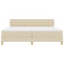 Cama con Base de Resortes con Colchón Crema 200x200 cm Tela de , Camas y somieres - Ref: Foro24-3338872, Precio: 557,16 €, De...