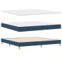 Cama Box Spring con Colchón Azul 200x200 cm Tela de , Camas y somieres - Ref: Foro24-3338873, Precio: 618,93 €, Descuento: %