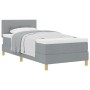 Cama Box Spring con colchón gris claro 90x200 cm tela de , Camas y somieres - Ref: Foro24-3338888, Precio: 306,80 €, Descuent...