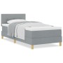 Cama Box Spring con colchón gris claro 90x200 cm tela de , Camas y somieres - Ref: Foro24-3338888, Precio: 306,80 €, Descuent...