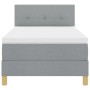 Cama Box Spring con colchón gris claro 90x200 cm tela de , Camas y somieres - Ref: Foro24-3338888, Precio: 306,80 €, Descuent...
